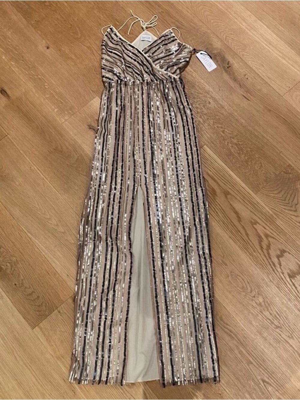 SAYLOR Archer Striped Sequin Maxi Dress